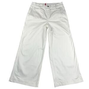 SPANX Tummy Control Wide Leg Pull On White Stretch Jeans Size XL